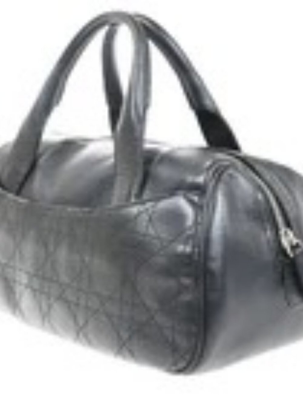 CHRISTIAN DIOR Logo Cannage Mini Boston Hand Bag Leather Black SHW Italy 96MA500 - Picture 3 of 16